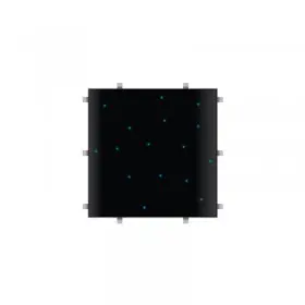 LED's blauw LEDJ LEDJ434 - Zwart RGB Starlit 2ft x 2ft dansvloerpaneel (4-zijdig)