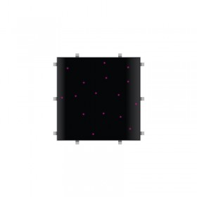 LED's paars LEDJ LEDJ434 - Zwart RGB Starlit 2ft x 2ft dansvloerpaneel (4-zijdig)
