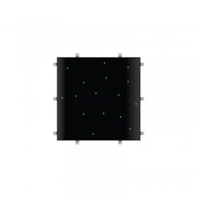LED's groen LEDJ LEDJ434 - Zwart RGB Starlit 2ft x 2ft dansvloerpaneel (4-zijdig)