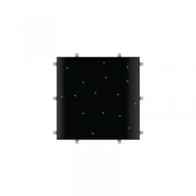 LED's groen LEDJ LEDJ434 - Zwart RGB Starlit 2ft x 2ft dansvloerpaneel (4-zijdig)