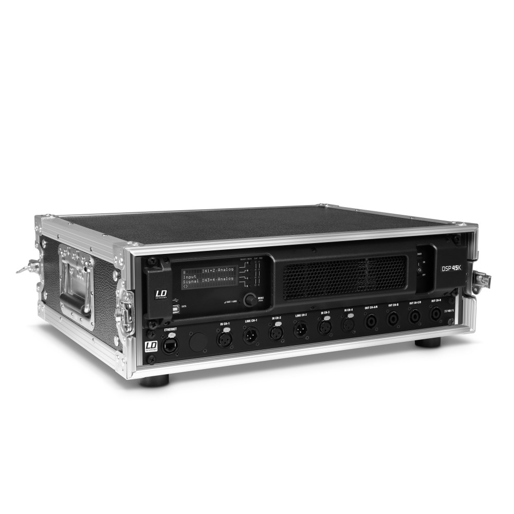Cordelia dutje Eenheid LD Systems DSP 45K RACK - 4 x 1,200 watt DSP-versterker en patchbay in 19"  case