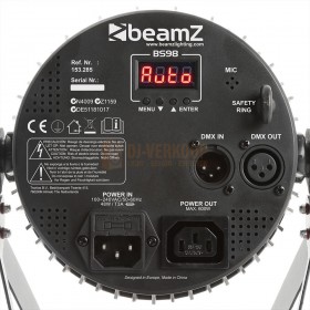 Aansluitingen BeamZ BS98 Strobo 98 LED's