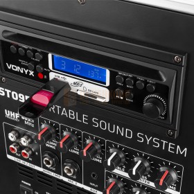 Bedieningspaneel USB & Bluetooth Vonxy ST095 Portable Sound Systeem 8 "CD / UHF / MP3 met Bluetooth