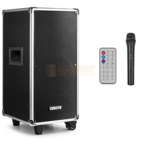 Afstandsbediening en Microfoon Vonxy ST095 Portable Sound Systeem 8 "CD / UHF / MP3 met Bluetooth