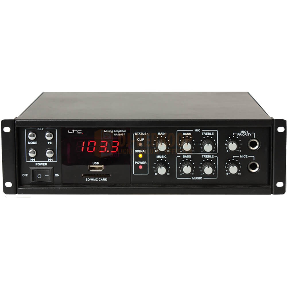 LTC PAA80BT - 100v 80W Public address met USB-MP3 & FM Tuner