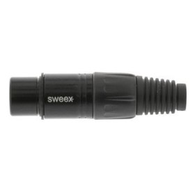 Zijkant Sweex Connector - XLR 3-Pin Female Vernikkeld Zwart
