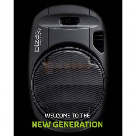 Voorkant Ibiza Sound PORT12UHF-MKII - 12" Mobiel Alles in een geluidsysteem met Draadloze mic, USB en Bluetooth