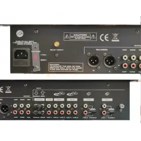 achterkant aansluitingen nieuwe verzie BST ACTIV218 - 6-kanaalen mixer + USB, SD en Bluetooth speler en recorder