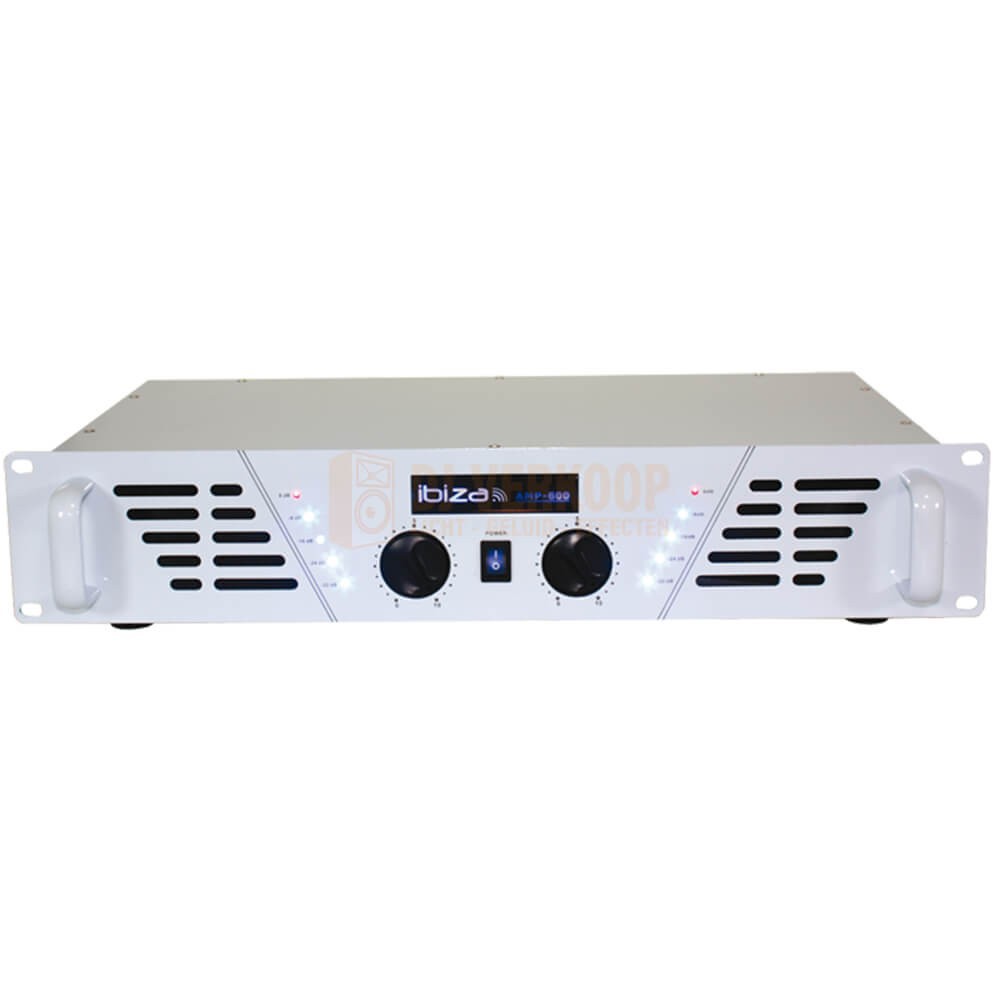 IBIZA Sound - AMP600 versterker van 2x480W max. (Actie) wit