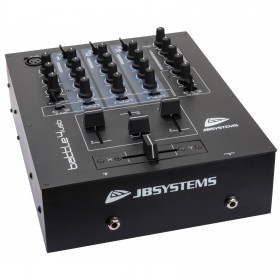 zijkant JB Systems BATTLE4-usb - DJ mixer, 9 ingangen op 4 kanalen