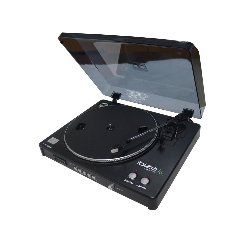 Voorkant Ibiza Sound LP300 - USB / SD DRAAITAFEL MET RECORD FUNCTIE