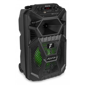 Fenton FPC8T - Portable Party Speaker Oplaadbaar 8 "met trolley groene led