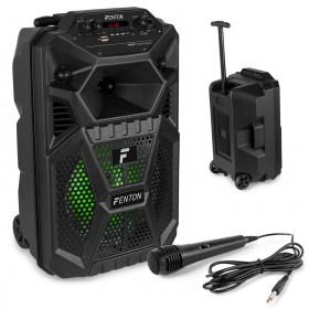 Fenton FPC8T - Portable Party Speaker Oplaadbaar 8 "met trolley