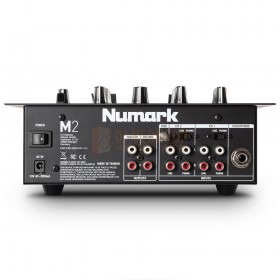 Numark M2 - 2 kanaals DJ mixer achterkant aansluitingen
