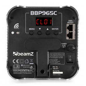 BeamZ BBP96SC - Batterij Uplight Par 6x12W op draadloos DMX onderkant voor aansluitingen