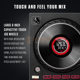 Numark Mixtrack Platinum FX - 4-Deck DJ-controller met jogwheel-displays en FX-paddles touch and feel your mix