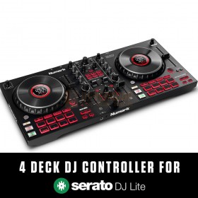 Numark Mixtrack Platinum FX - 4-Deck DJ-controller met jogwheel-displays en FX-paddles voor serato
