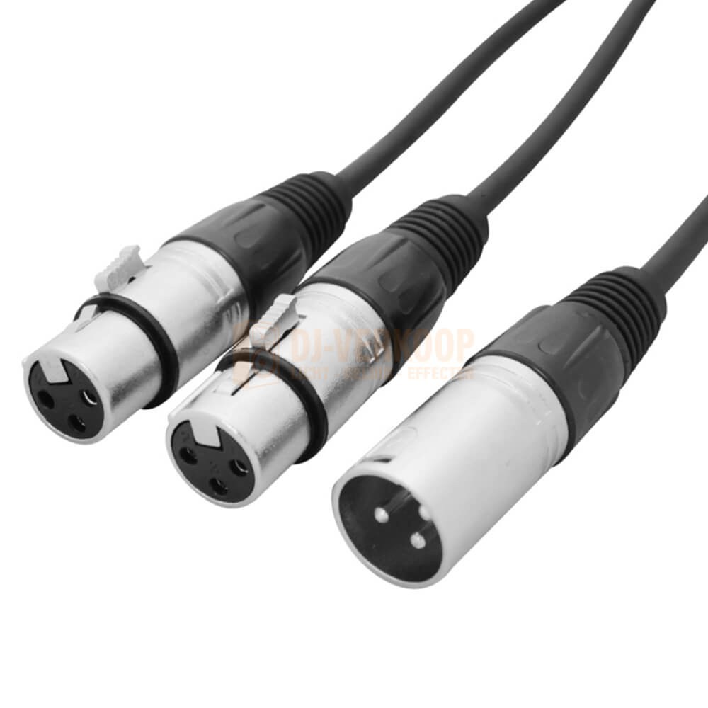 W audio CABL126 - XLR Splitter kabel 1,5M XLR Male-2x XLR Female