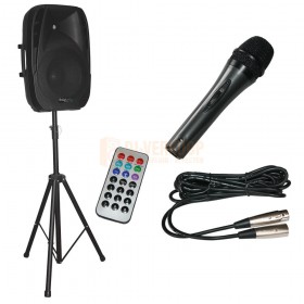 IBIZA Sound BT15A-PACK - Actieve Speaker met USB/SD Speler + Bluetooth 15"/38cm 500W