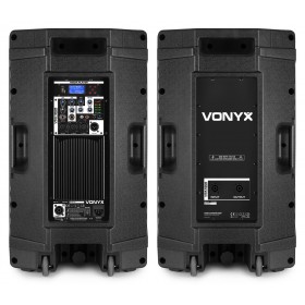 Achterkant - Vonyx VSA120S - Active Stereo Speaker Set 12”