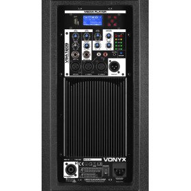Aansluitingen - Vonyx VSA120S - Active Stereo Speaker Set 12”