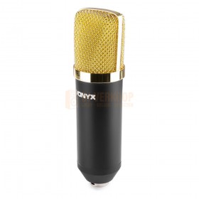 Vonyx CMS400B Studio Set / Condensatormicrofoon met Tafelarm en Popfilter zijkant