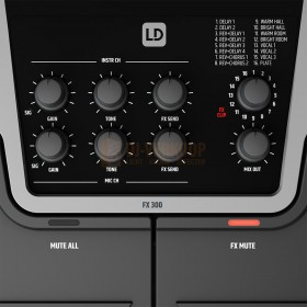 LD Systems FX 300 - 2-kanaals pedaal met 16 digitale effecten knoppen