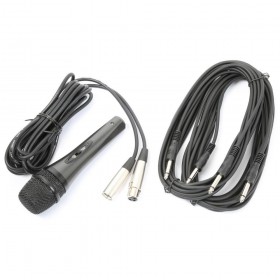 VONYX PSS302 Mobiele Geluidset 10" SD/USB/MP3/BT met Standaards - microfoon en kabels