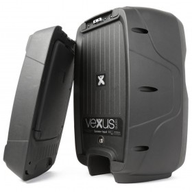 VONYX PSS302 Mobiele Geluidset 10" SD/USB/MP3/BT met Standaards - opberg vak