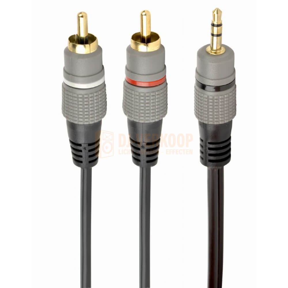 CableExpert CCA-352 series - Premium audiokabel RCA naar stereo 3.5 mm mini-jack 1.5 tot 10 meter