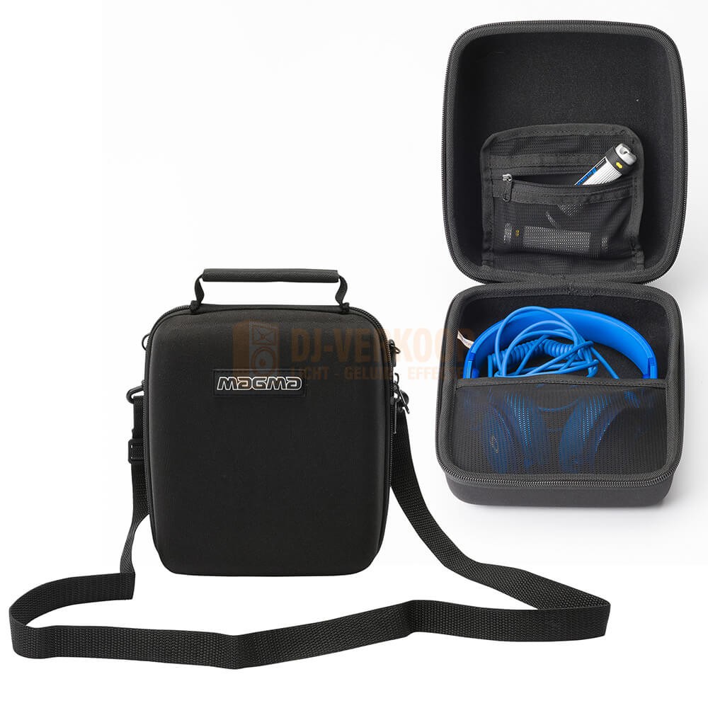 tas en inhoud voorbeeld MAGMA Headphone-Case II - Een mooie zwarte stevige case voor je hoofdtelefoon