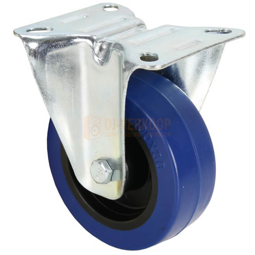 Hoge kwaliteit blauw wiel van 100 mm, dubbel gelagerd, kan een gewicht dragen van ruim 100kg (bij 4 450kg)