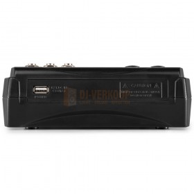VONYX VMM-P500 - 4-kanaals Music Mixer met DSP, USB interface en MP3/BT Player achterkant aansluitingen
