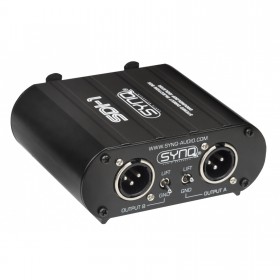 Synq SDI-1 - Stereo DI Box voor o.a. dj's met o.a. rca naar xlr