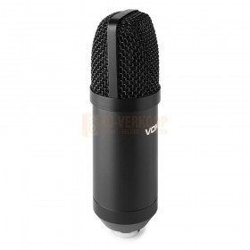 Vonyx CM300B - USB  Studio microfoon zwart microfoon zijaanzicht
