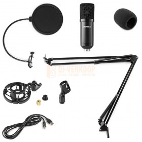 Vonyx CMS300B - USB Studio Microfoon Set zwart accessories