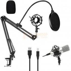 Vonyx CMS300S - Studio Microphone Set USB Titanium accessoires 1