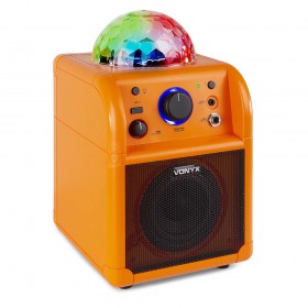 VONYX SBS50L - BT Karaoke Speaker LED Ball Oranje zei voorkant