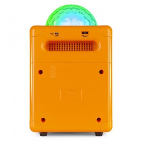 VONYX SBS50L - BT Karaoke Speaker LED Ball Oranje achterkant met bal aan