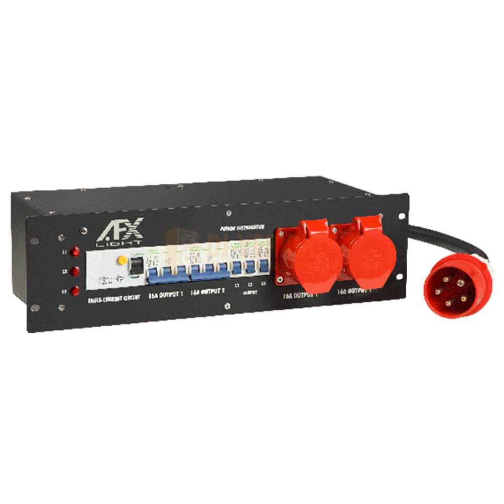 Voorkant - AFX Light PBOX-M32 - Powerbox 19 (483mm) 32A CEE Tri input / Multi output