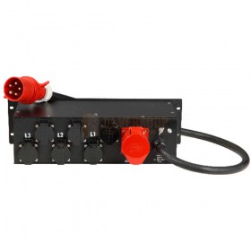 Achterkant - AFX Light PBOX-M32 - Powerbox 19 (483mm) 32A CEE Tri input / Multi output