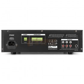 Power Dynamics PPA502 - 100V Mixer-Amplifier 50W 2 Zones achter aansluitingen