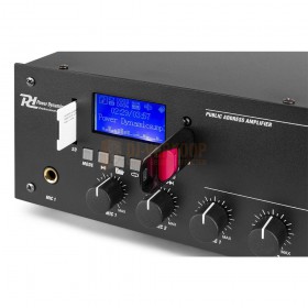 Power Dynamics PPA502 - 100V Mixer-Amplifier 50W 2 Zones usb / sd aansluitingen