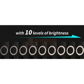 Vonyx RL20 Ring Light + Table Stand brightness levels