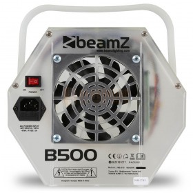 BeamZ B500LED - Bellenblaasmachine medium LED RGB achterkant aansluitingen