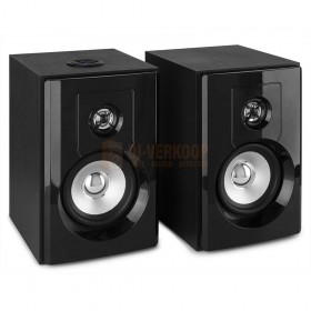 Fenton SHF404B - Powered BT Bookshelf Speakers 4” MP3 voorkant