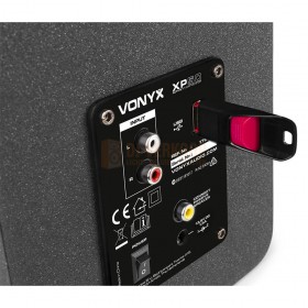 Vonyx XP50 - actieve studiomonitors (paar) 5,25" USB BT aansluiting met usb