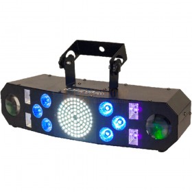 Ibiza Light COMBI-FX3 - 4-V-1 wash-moon-strobe-uv lichteffect met dmx en afstandsbediening