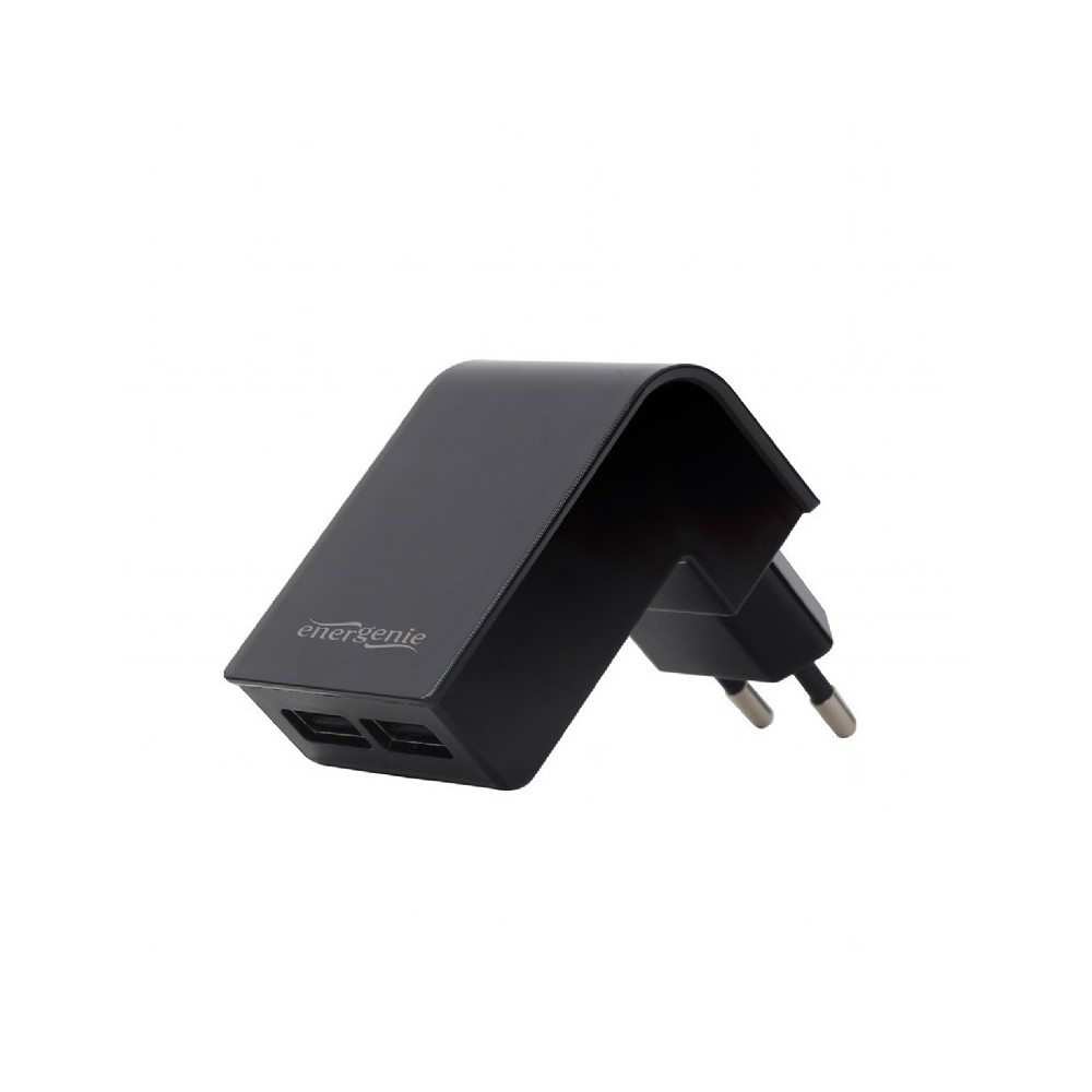 Gembird EG-U2C2A-02 - 2-poorts universele USB-oplader, 2,1 A, zwart