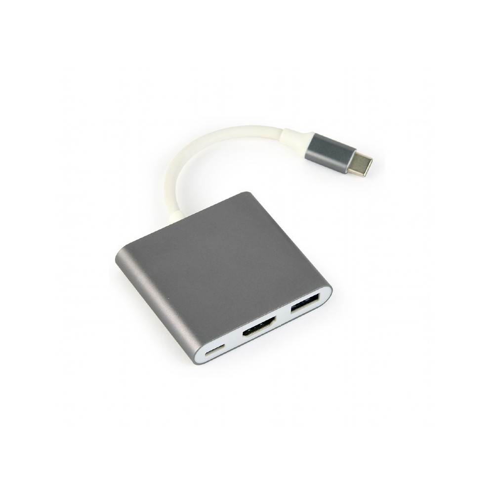 Gembird A-CM-HDMIF-02-SG - USB type-C multi-adapter, spacegrijs